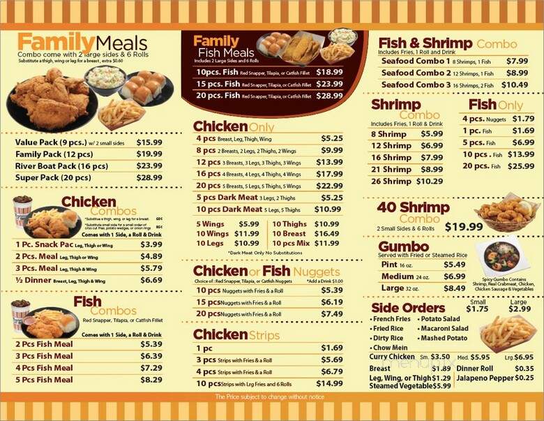 Louisiana Fried Chicken - Long Beach, CA menu_pic