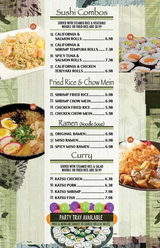 Oishi Teriyaki & Sushi - Paramount, CA menu_pic