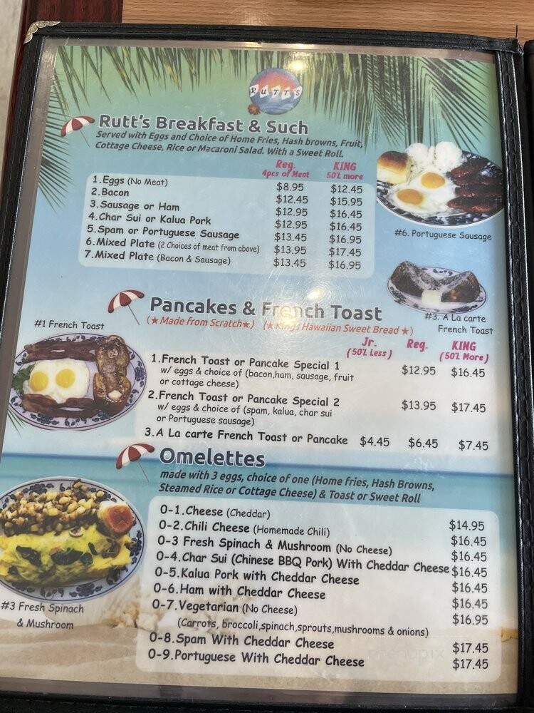 Rutts Hawaiian Cafe - Los Angeles, CA menu_pic