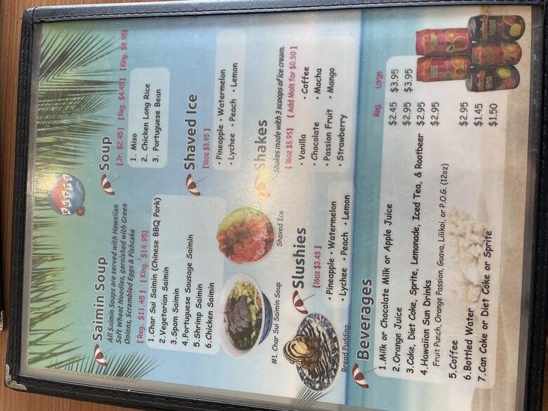 Rutts Hawaiian Cafe - Los Angeles, CA menu_pic