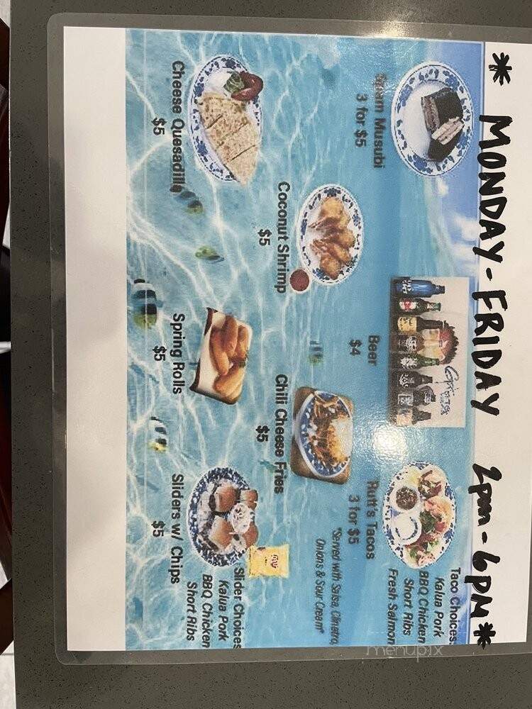 Rutts Hawaiian Cafe - Los Angeles, CA menu_pic