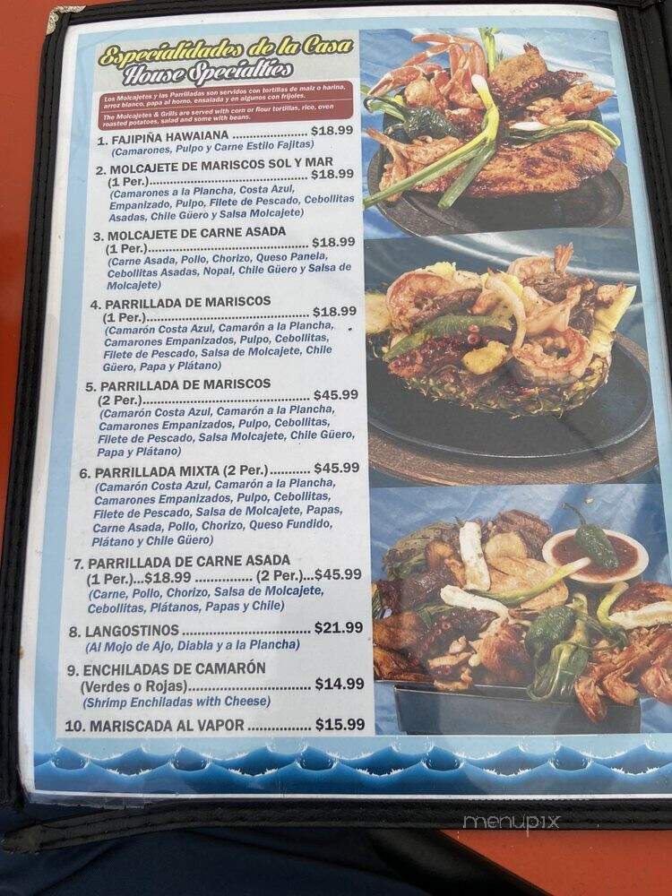 Mariscos Sol Y Mar - Whittier, CA menu_pic