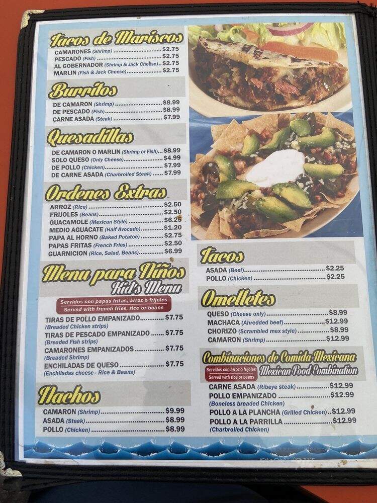 Mariscos Sol Y Mar - Whittier, CA menu_pic
