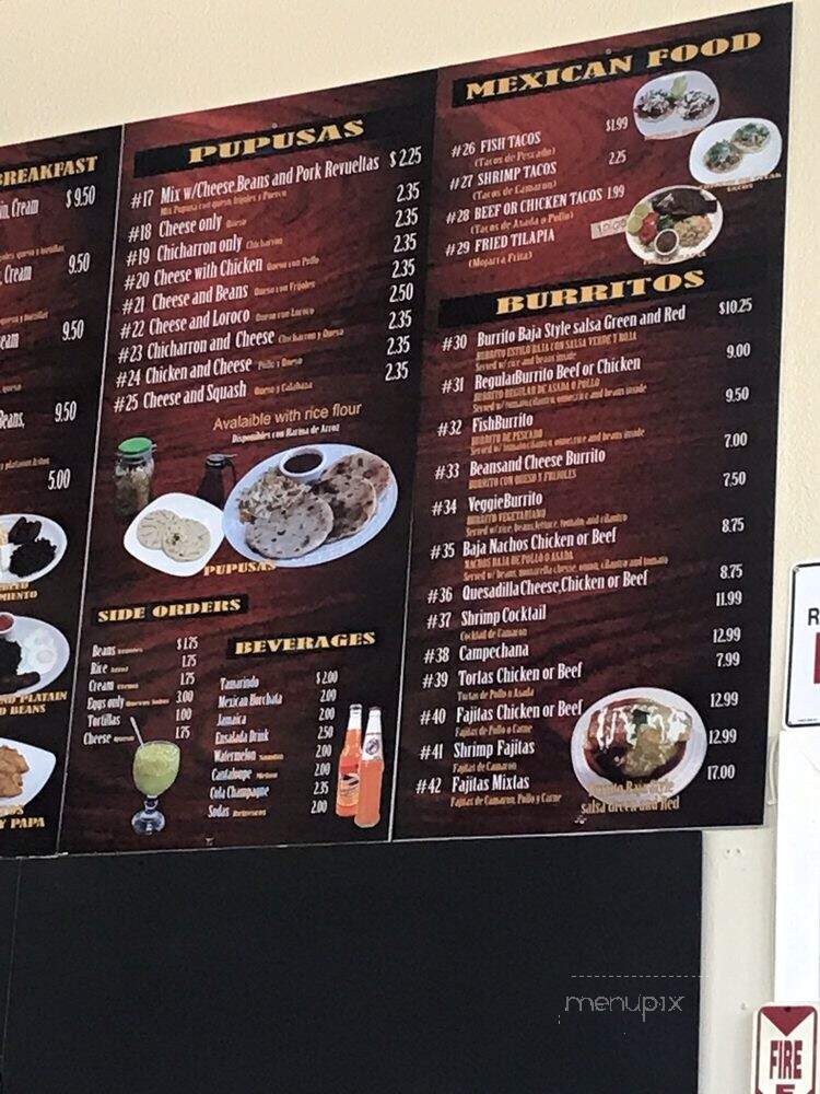 Sabor Baja - Whittier, CA menu_pic