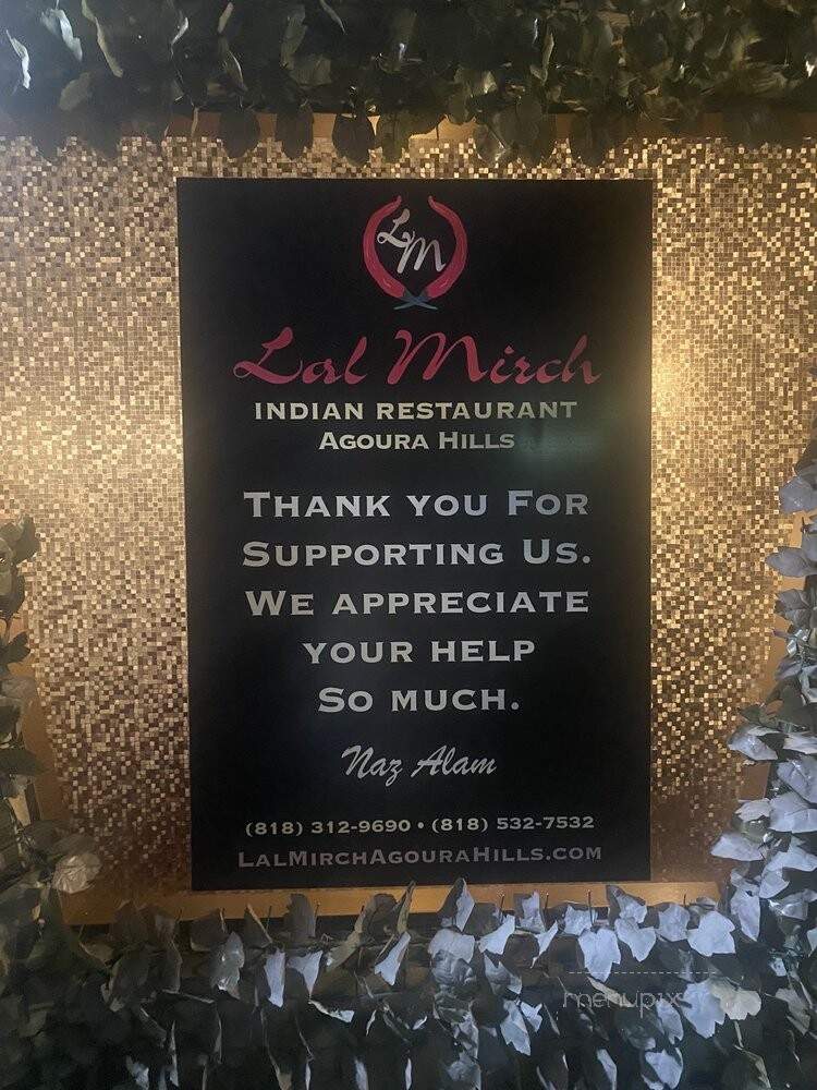 Lal Mirch Indian Restaurant - Agoura Hills, CA menu_pic
