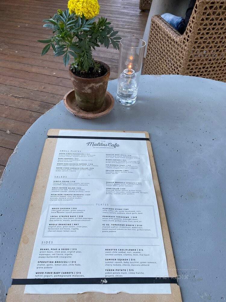 Malibu Cafe - Malibu, CA menu_pic