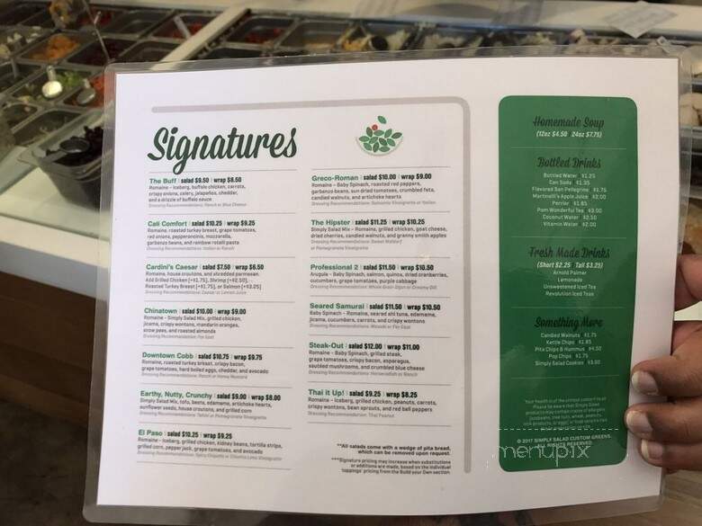Simply Salad - Santa Monica, CA menu_pic