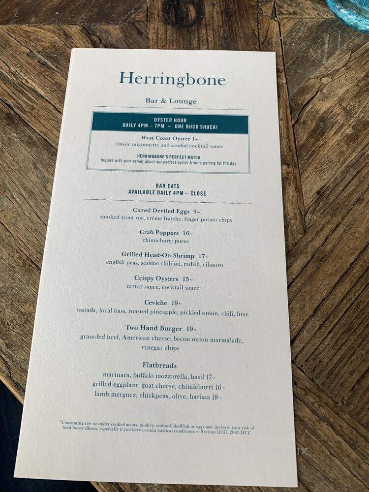 Herringbone - Santa Monica, CA menu_pic