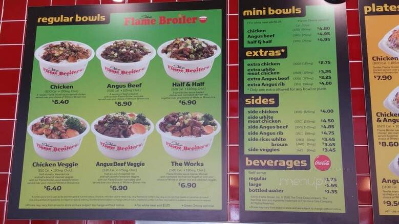 Flame Broiler - San Pedro, CA menu_pic