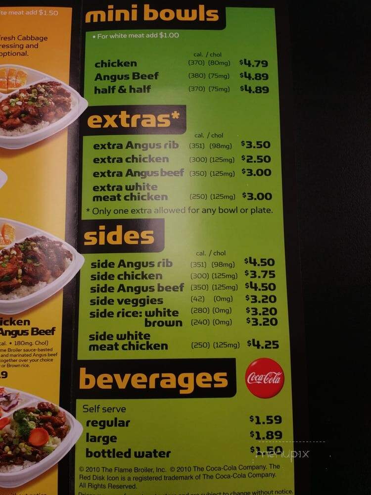 Flame Broiler - Torrance, CA menu_pic