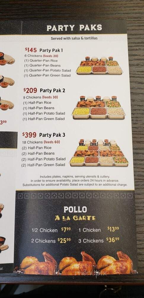 Juan Pollo - La Mirada, CA menu_pic