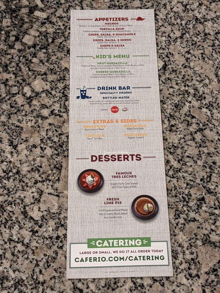 Cafe Rio - Lakewood, CA menu_pic