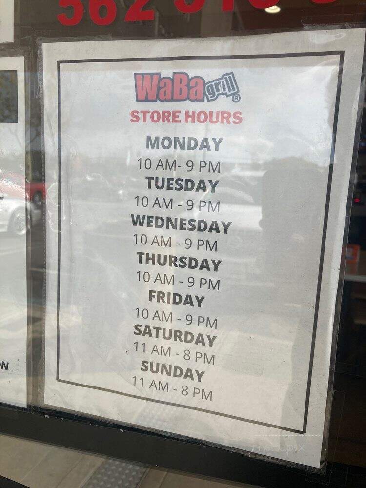WaBa Grill - Lakewood, CA menu_pic