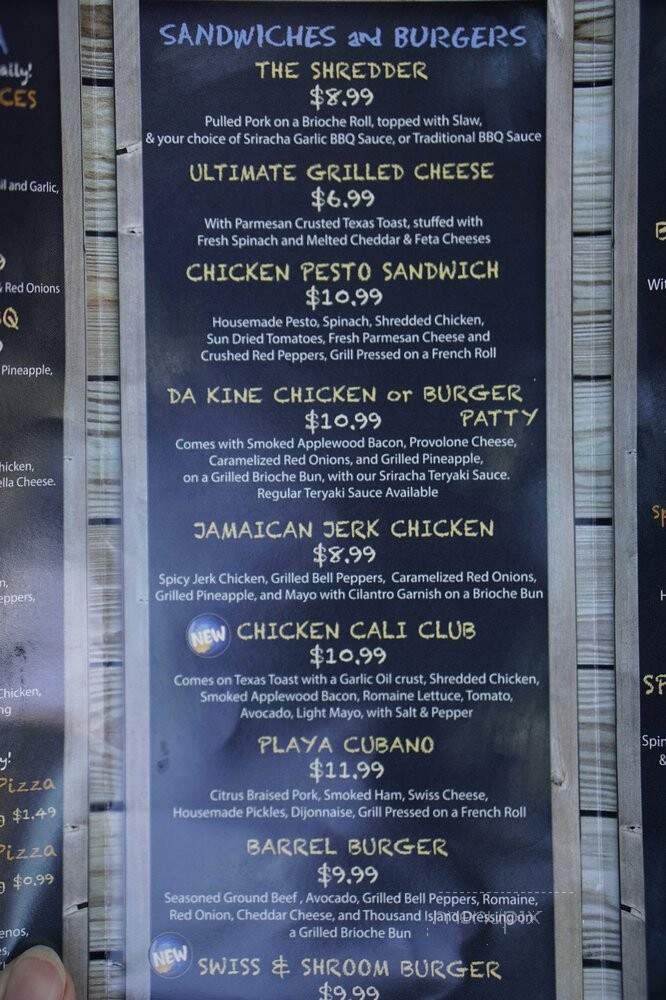 The Beach Barrel - Newport Beach, CA menu_pic