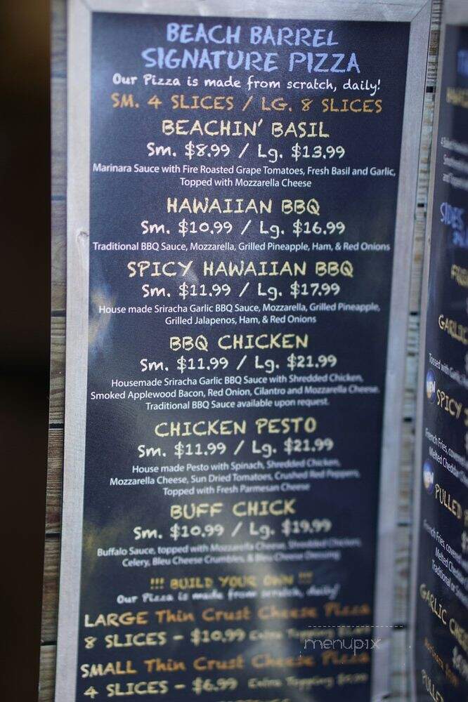The Beach Barrel - Newport Beach, CA menu_pic