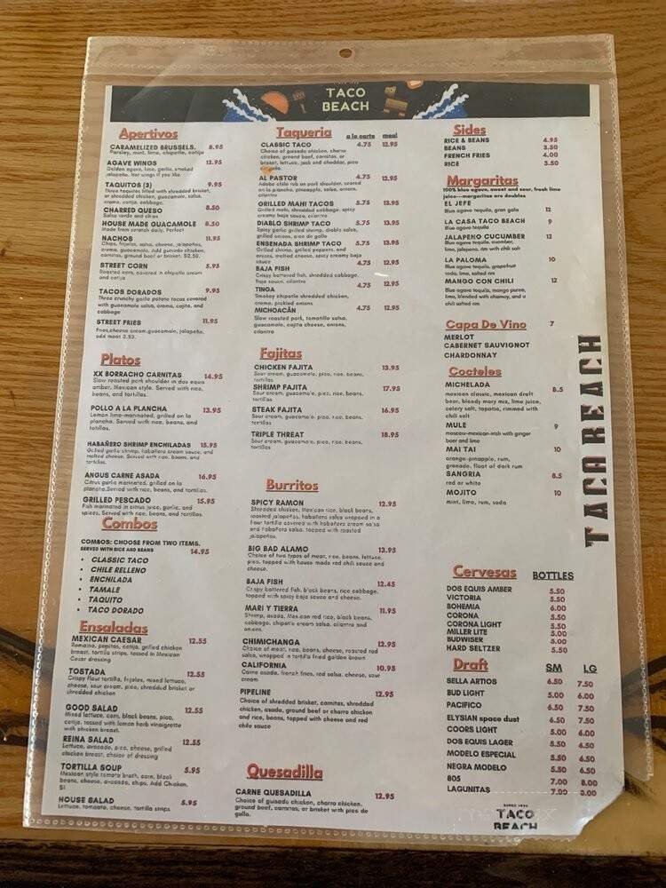 Taco Beach - Long Beach, CA menu_pic