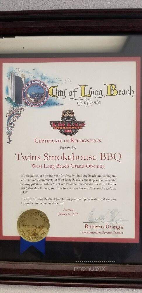 Twins Smoke House BBQ - Long Beach, CA menu_pic