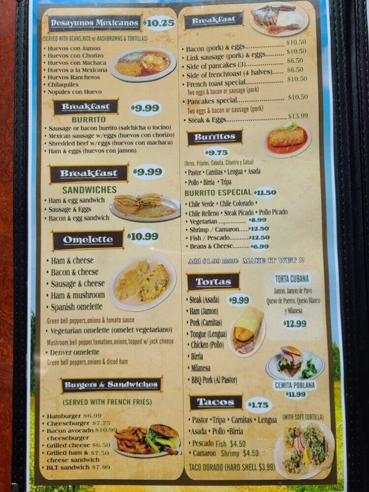 El Caporal - Altadena, CA menu_pic