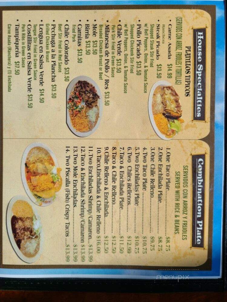 El Caporal - Altadena, CA menu_pic