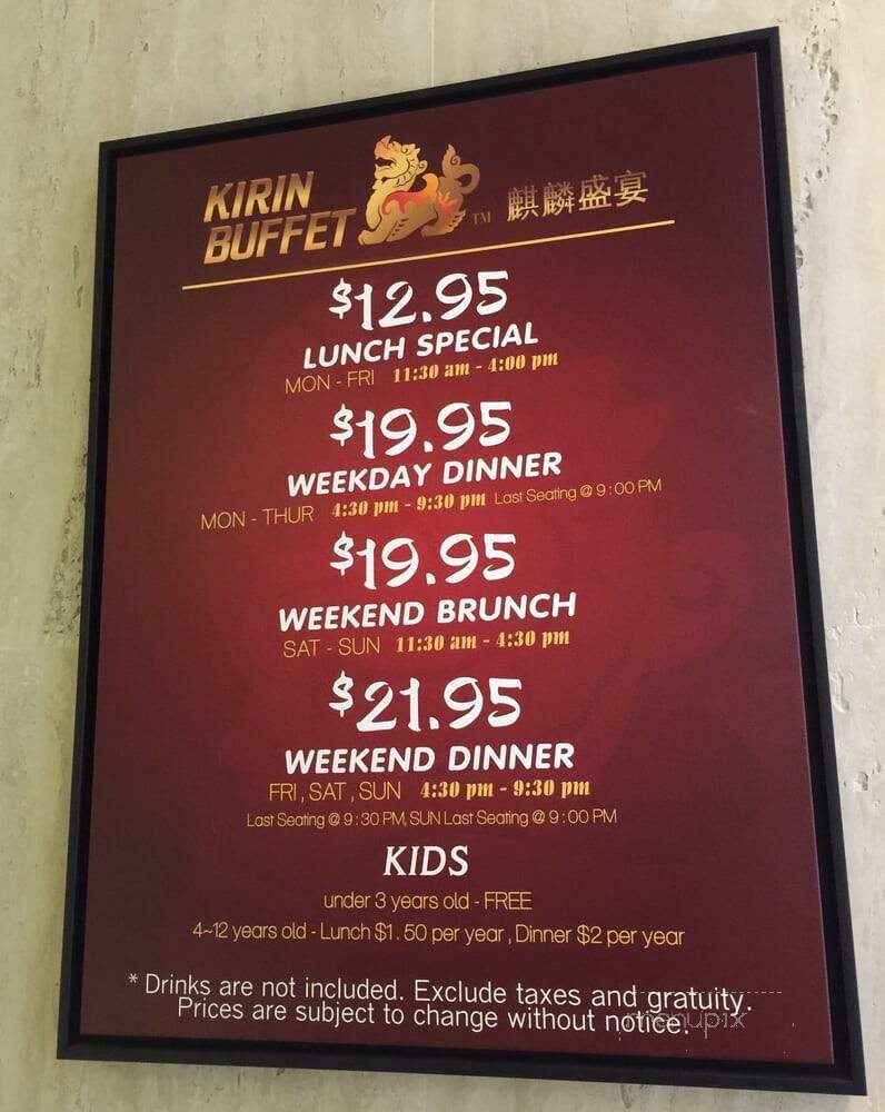 Kirin Buffet & Grill - Arcadia, CA