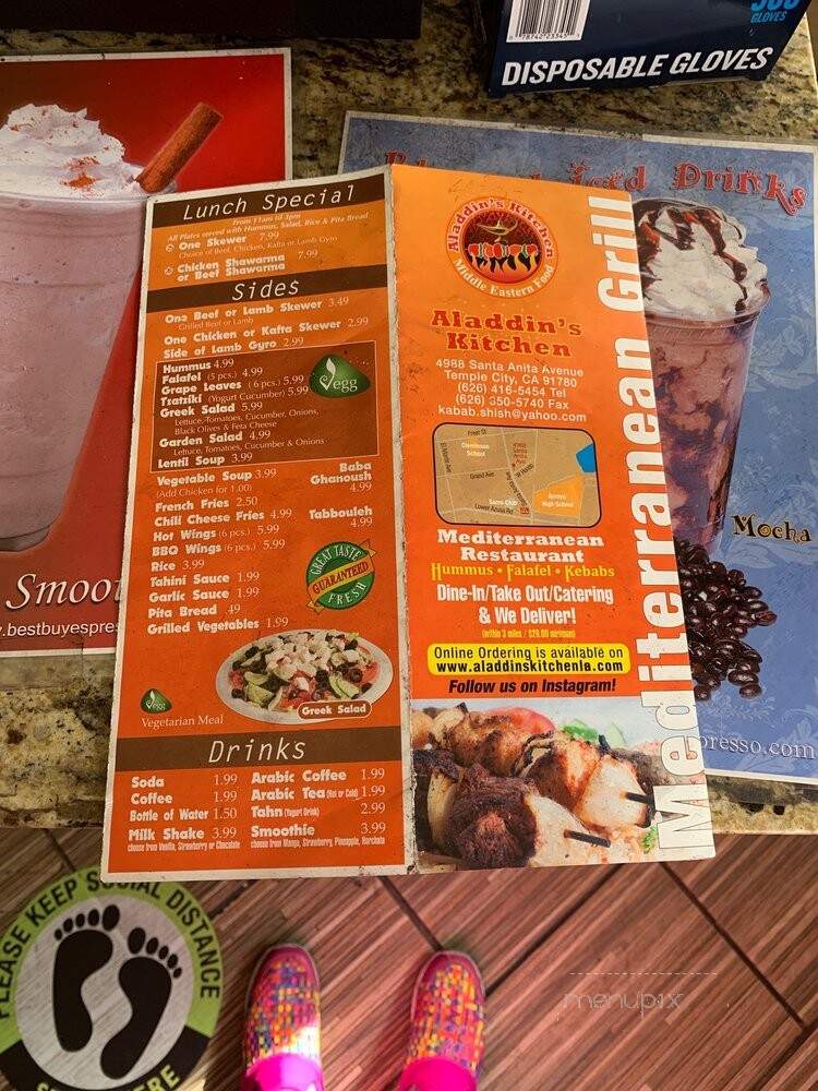 Aladdin's Kitchen - Temple City, CA menu_pic