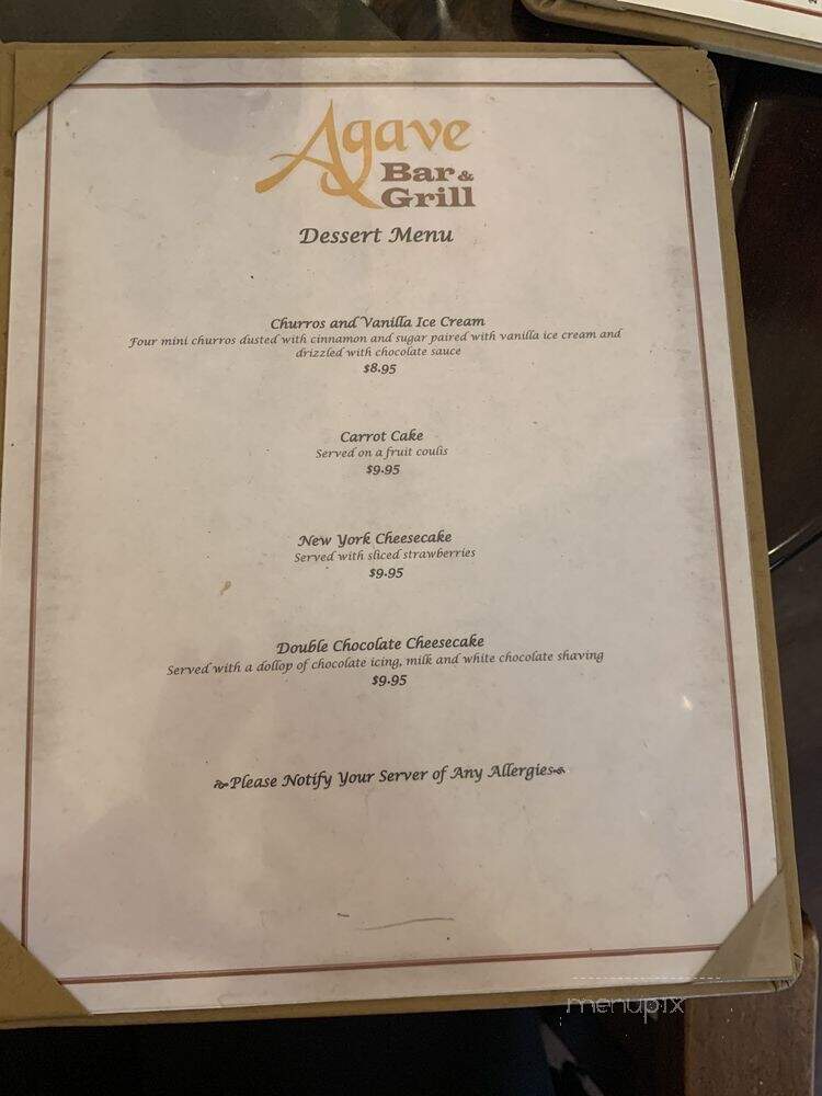 Agave Bar and Grill - Sunland, CA menu_pic