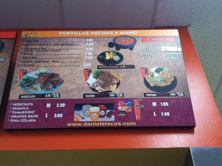 Daniel's Tacos - Los Angeles, CA menu_pic