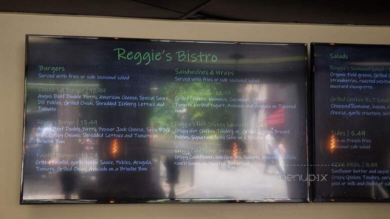 Reggie's Bistro - Los Angeles, CA menu_pic