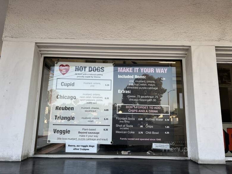 Cupid's Hot Dogs - Canoga Park, CA menu_pic