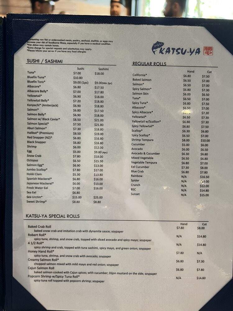 Katsu-ya - Los Angeles, CA menu_pic