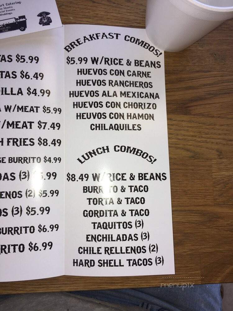 Tacos Hell Yeah - Los Angeles, CA menu_pic