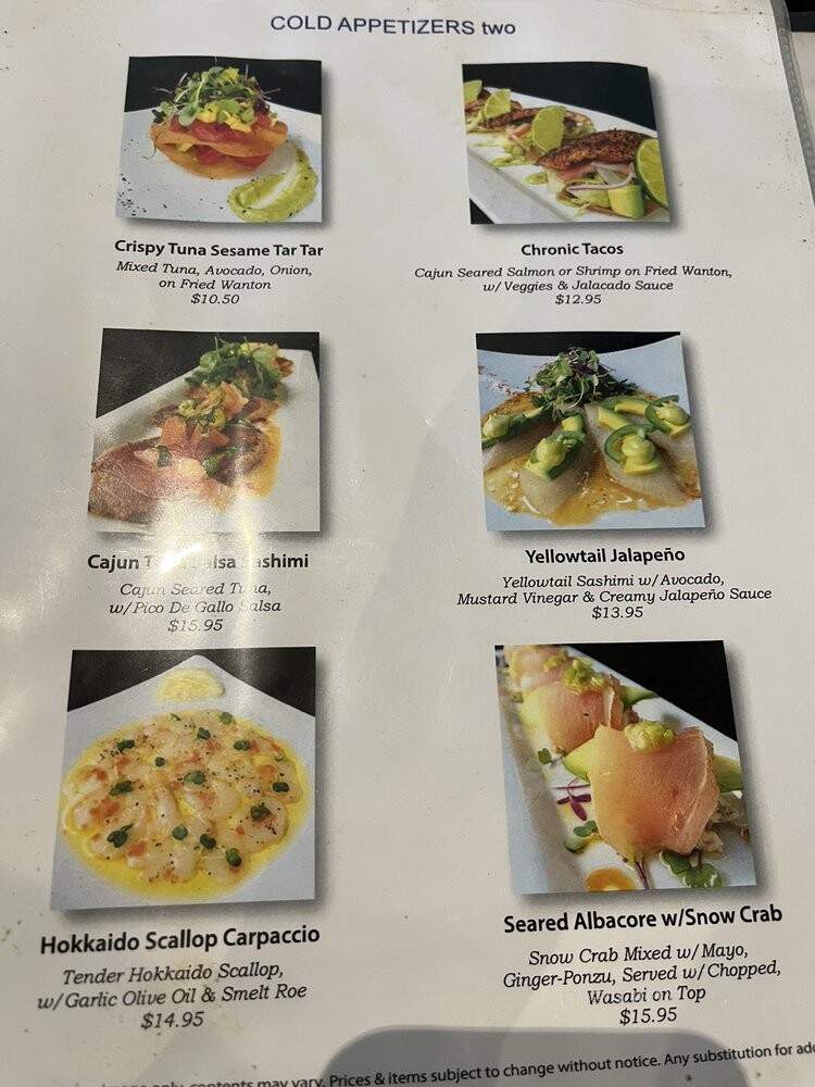 Cho Cho San - Encino, CA menu_pic