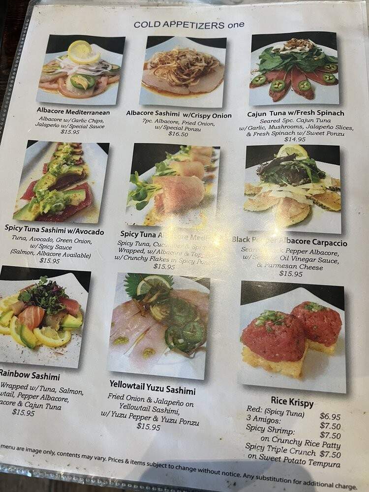Cho Cho San - Encino, CA menu_pic