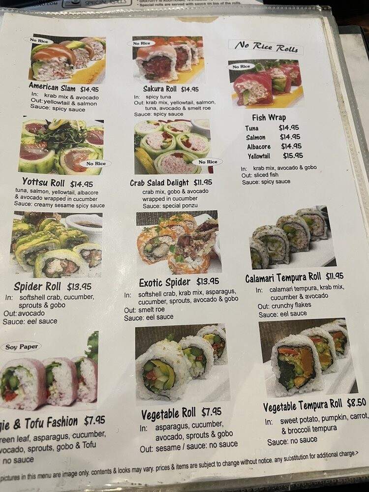 Cho Cho San - Encino, CA menu_pic