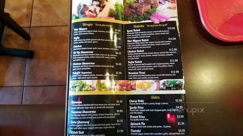 Mama's Hummus - Camarillo, CA menu_pic