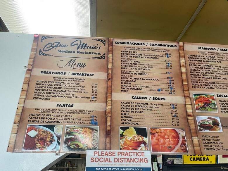 Anamaria's Mexican Restaurant - Sylmar, CA menu_pic