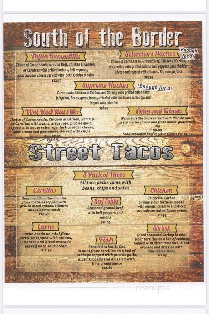Schooners Patio Grille - Santa Clarita, CA menu_pic
