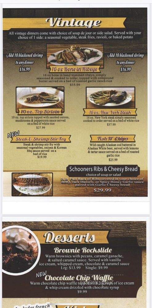 Schooners Patio Grille - Santa Clarita, CA menu_pic
