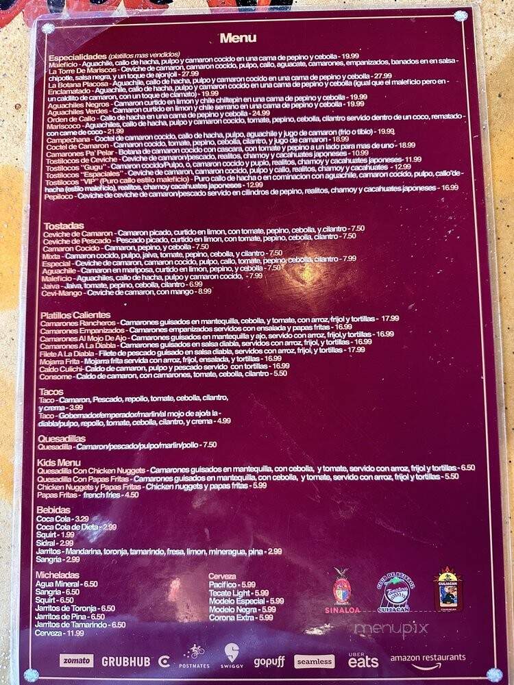 Mariscocos Culichi - San Fernando, CA menu_pic
