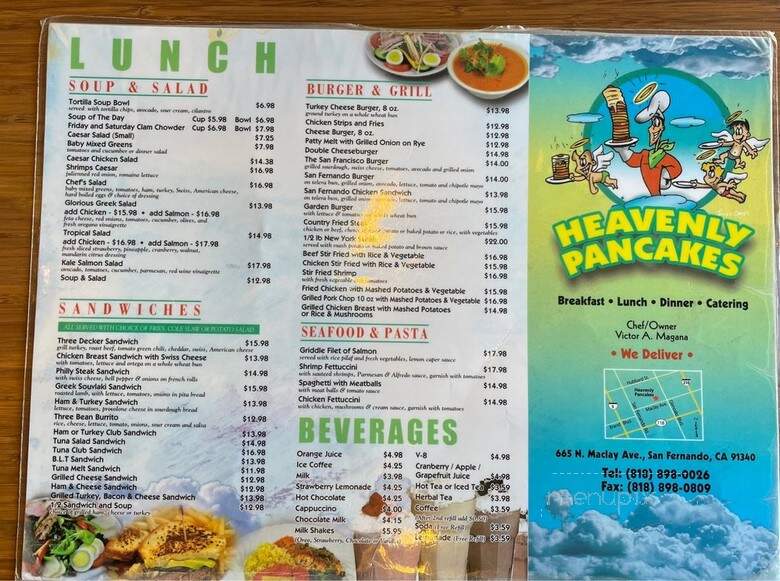 Pancake Heaven Restaurant - San Fernando, CA menu_pic
