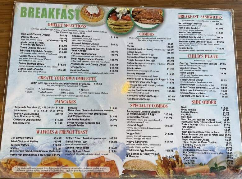 Pancake Heaven Restaurant - San Fernando, CA menu_pic