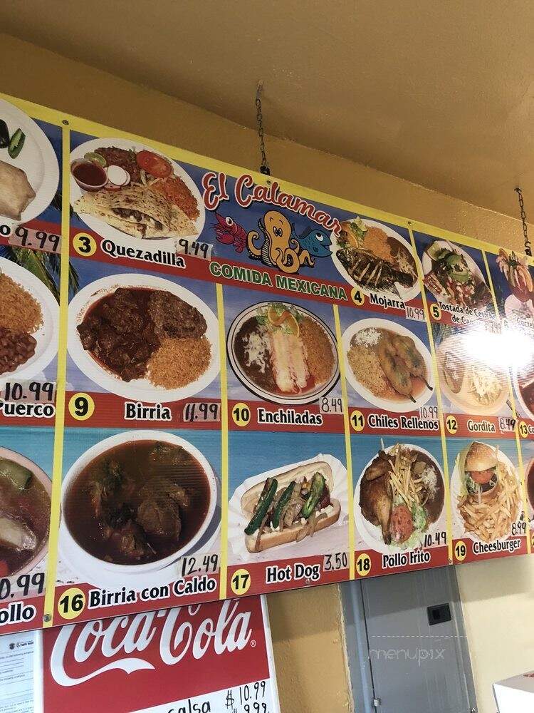 El Calamar - Pacoima, CA menu_pic