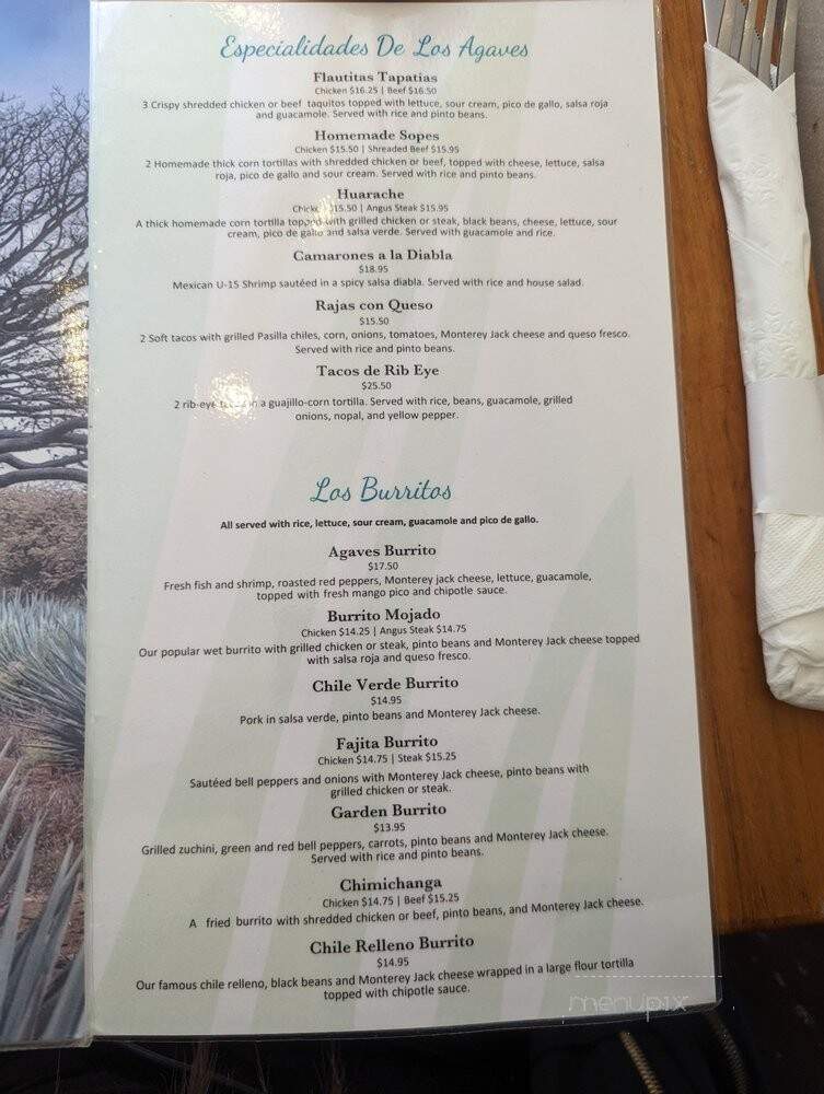 Los Agaves - Westlake Village, CA menu_pic