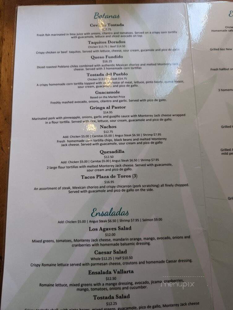 Los Agaves - Westlake Village, CA menu_pic