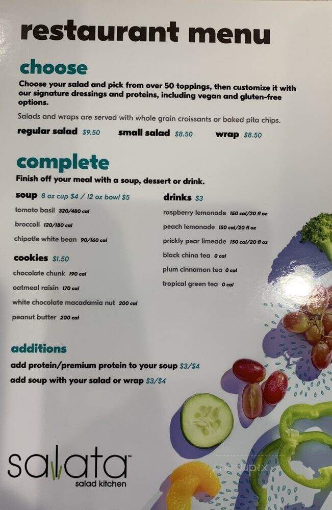 Salata - Sherman Oaks, CA menu_pic
