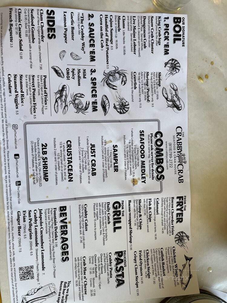 The Crabby Crab - Sherman Oaks, CA menu_pic