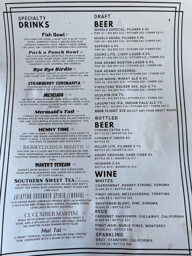 The Crabby Crab - Sherman Oaks, CA menu_pic