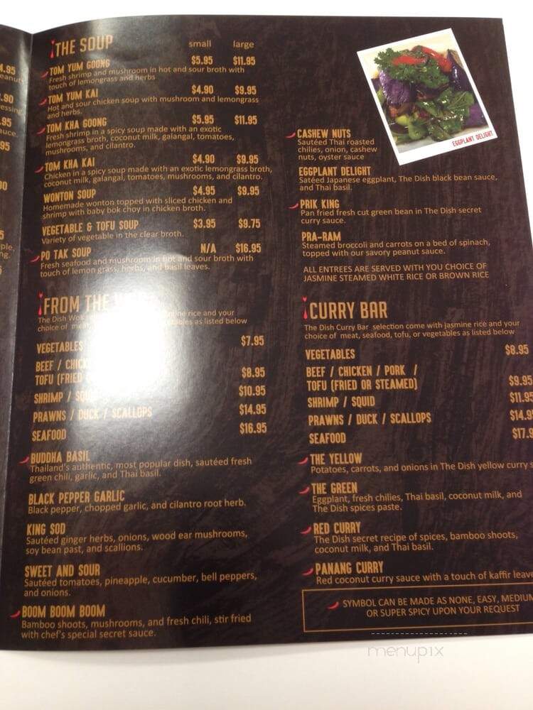 The Dish Thai Fusion Cuisine - Studio City, CA menu_pic