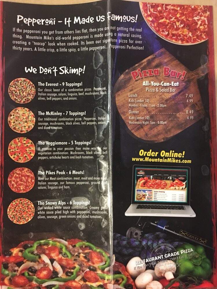 Mountain Mike's Pizza - Rancho Cucamonga, CA menu_pic