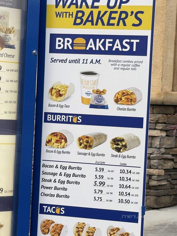Baker's Drive-Thru - Rancho Cucamonga, CA menu_pic